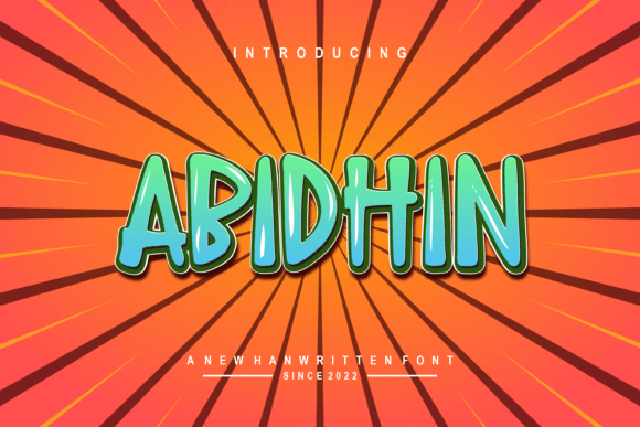 Abidhin: A Modern Display Font for Creative Branding