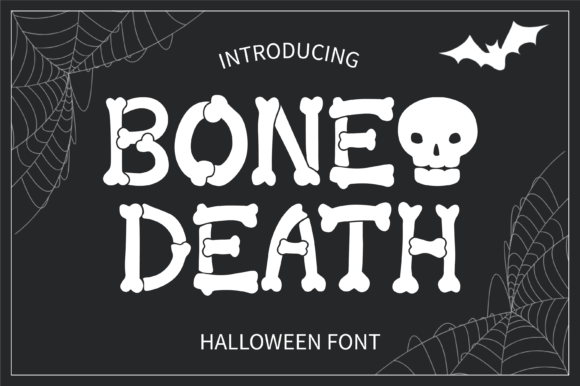 Bone Death Font for Halloween and Horror-Themed Designs