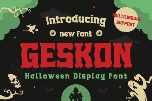 Geskon Font for Spooky and Whimsical Design