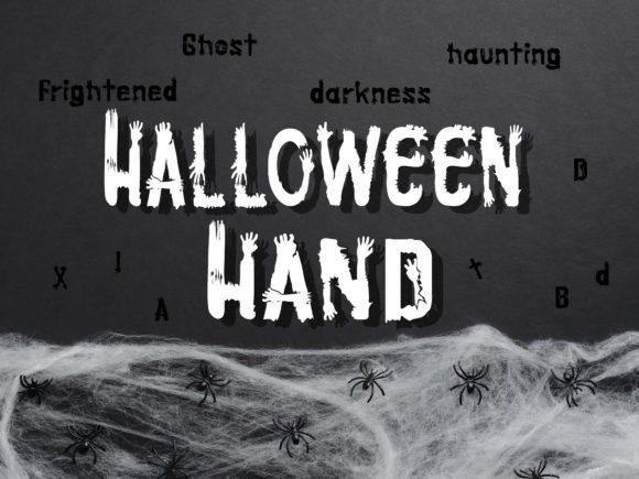 Halloween Hands Font for Editorial Design
