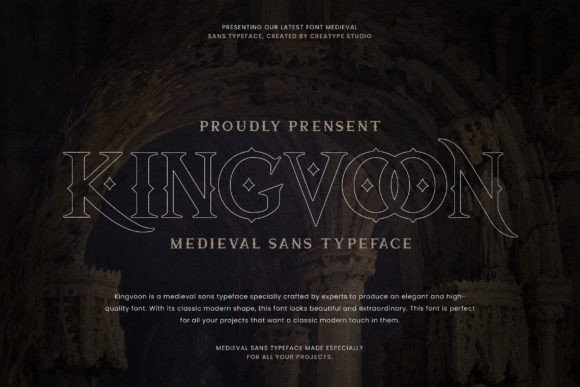 Kingvoon: A Medieval-Inspired Display Font for Editorial Projects