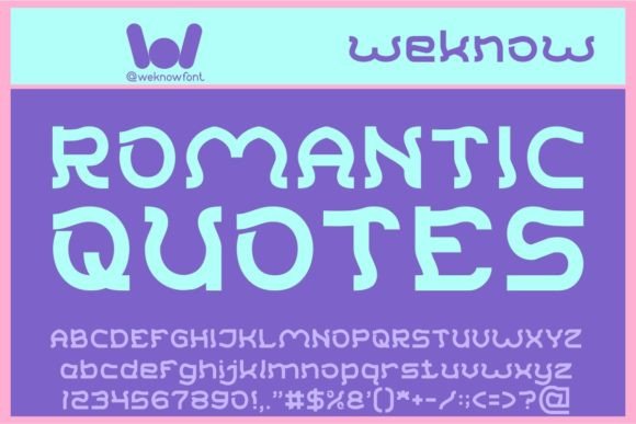 Romantic Quotes: A Soft Display Typeface for Editorial Design