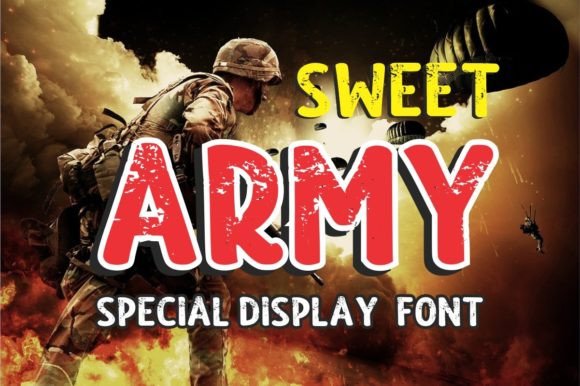Sweet Army: A Bold Display Font for Creative Branding